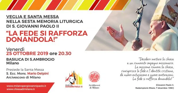 Invito evento  |  | Milano per Giovanni Paolo II 