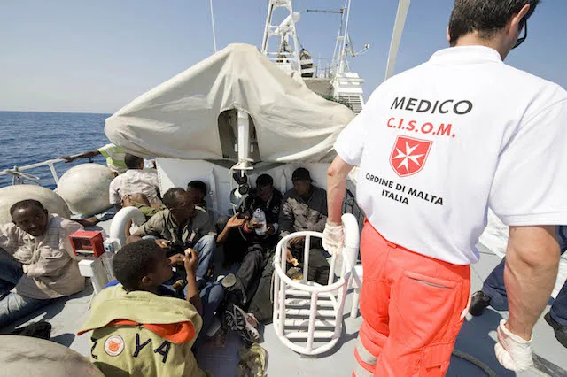I soccorsi del CISOM a Lampedusa |  | CISOM