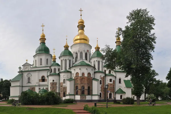 La cattedrale di Santa Sofia a Kiev, dove è stata presentata la produzione del facsimile della Bibbia di Halych lo scorso 23 novembre  / Wikimedia Commons