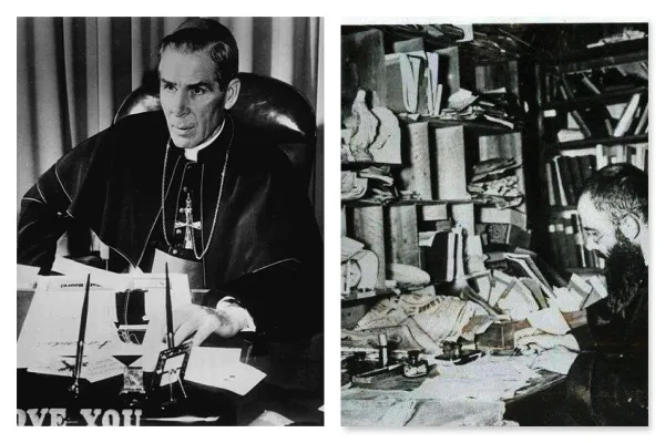 Fulton Sheen (sx) e Padre Massimiliano Kolbe (dx) / pd