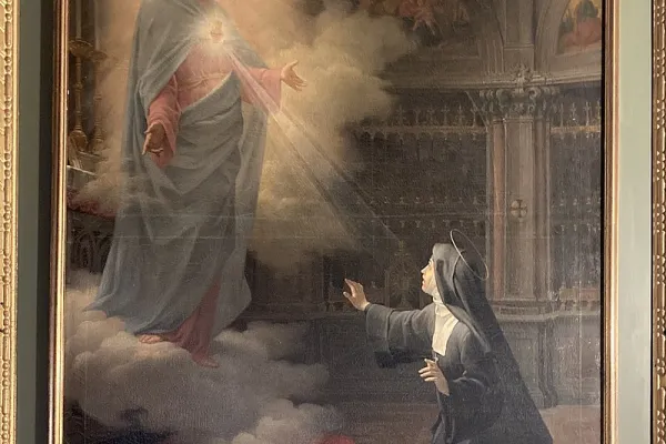 S. Margherita Maria Alacoque in adorazione del Sacro Cuore - pd