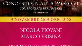 In Vaticano il "Concerto con i poveri e per i poveri" con Nicola Piovani