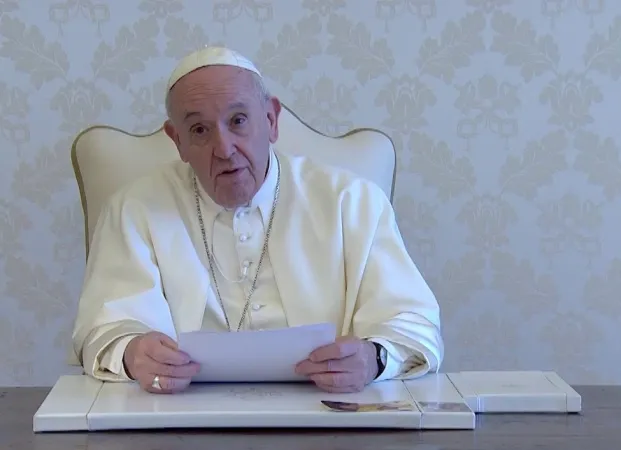 Papa Francesco durante un videomessaggio |  | Vatican Media / ACI group