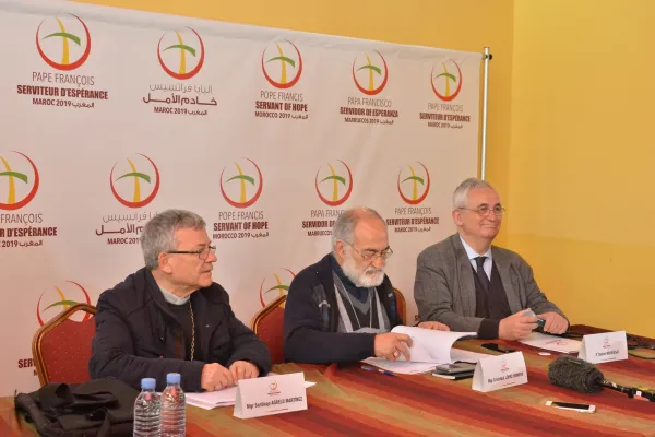 La conferenza stampa di presentazione del viaggio di Papa Francesco in Marocco, Rabat, 5 marzo 2019 / LesEco