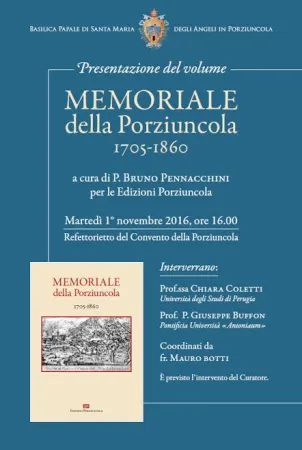 Copertina del Memoriale della Porziuncola |  | Ufficio Stampa dei Frati Minori di Assisi