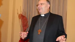 Roma, 12 febbraio 2015 - Cardinal Montenegro mentre viene intervistato presso la Domus Sacerdotalis / Bohumil Petrik / Catholic News Agency