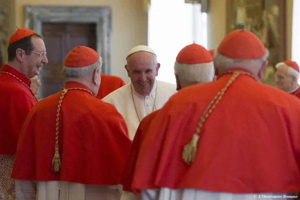 Papa Francesco durante uno dei concistori per la creazione di nuovi cardinali. Quello del 28 giugno sarà il quinto del suo Pontificato / Vatican Media / ACI Group