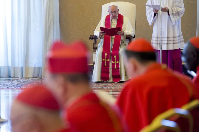 Papa Francesco presiede un concistoro | Papa Francesco presiede un concistoro ordinario pubblico | L'Osservatore Romano / ACI Group