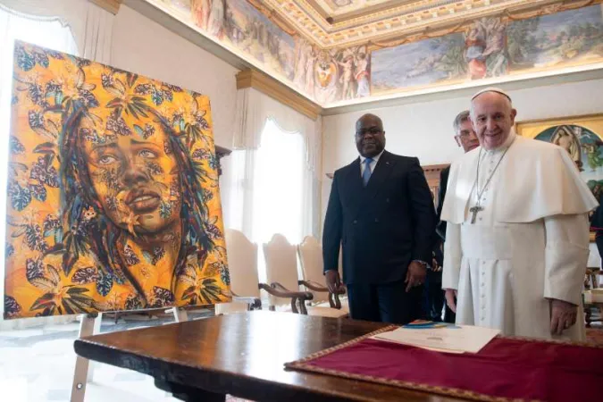 Papa Francesco e il presidente della Repubblica Democratica del Congo Tshisekedi in Vaticano, 17 gennaio 2020 | Vatican Media / ACI Group