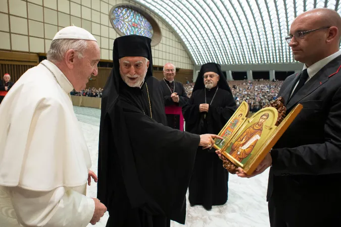 Papa Francesco, Eparchia di Lungro | Papa Francesco incontra i pellegrini dell'Eparchia di Lungro | Vatican Media / ACI Group