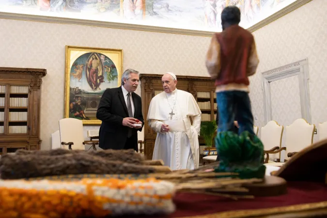 Papa Francesco e il presidente argentino Fernandez, Palazzo Apostolico Vaticano, 31 gennaio 2020 | Vatican Media / ACI Group
