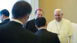 Papa Francesco in una delle precedenti visite all'Accademia Ecclesiastica / LOR 