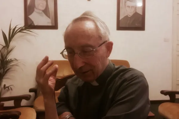 Padre Stephan Horn, coordinatore del Ratzinger Schuelerkreis, nella Curia Generalizia dei Salvatoriani a Roma / Andrea Gagliarducci / ACI Stampa