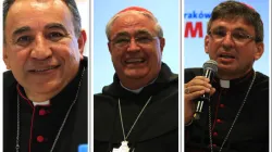 Vescovi panamensi. Da sinistra: arcivescovo Ulloa, Cardinale Lacunza, arcivescovo Ochogovia / Kate Veik / ACI Group