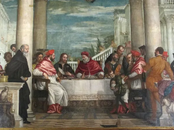 Gregorio Magno e i poveri | Il dipinto di Paolo Veronesi che documenta un pranzo per i poveri di Gregorio Magno | Diocesi di Treviso