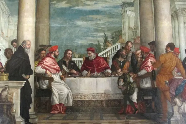 Il dipinto di Paolo Veronesi che documenta un pranzo per i poveri di Gregorio Magno / Diocesi di Treviso