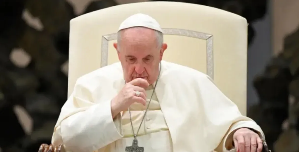 Papa Francesco durante un'udienza generale