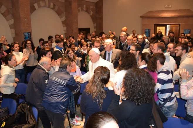 Papa Francesco a Greccio | Papa Francesco tra i giovani di Greccio | Diocesi di Rieti 