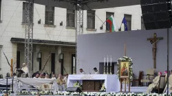 Papa Francesco durante la Messa a Sofia, 5 maggio 2020  / AG / ACI Group
