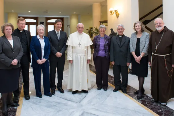 Un incontro del primo nucleo della Pontificia Commissione per la Tutela dei Minori con Papa Francesco / LOR / ACI Group