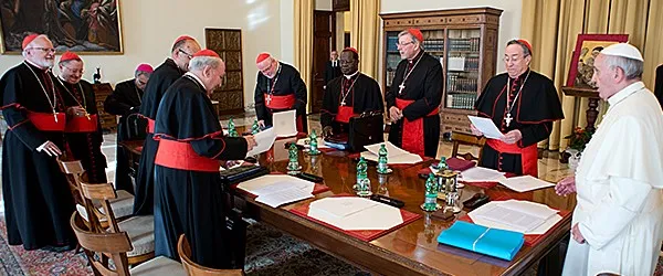 Papa Francesco e il Consiglio dei Cardinali | Papa Francesco guida una delle riunioni del Consiglio dei Cardinali | © L'Osservatore Romano Photo