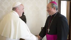Papa Francesco incontra l'arcivescovo Jurkovic / L'Osservatore Romano / ACI Group
