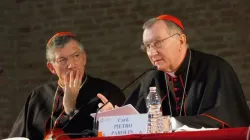 Il Cardinale Pietro Parolin alla Facoltà Teologica del Triveneto nel 2015, alla sua destra il Patriarca di Venezia Moraglia / mattinopadova.geolocal.it