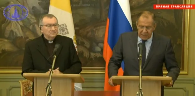 La conferenza stampa del Cardinale Parolin e del ministro Lavrov |  | Ministero degli Esteri russo