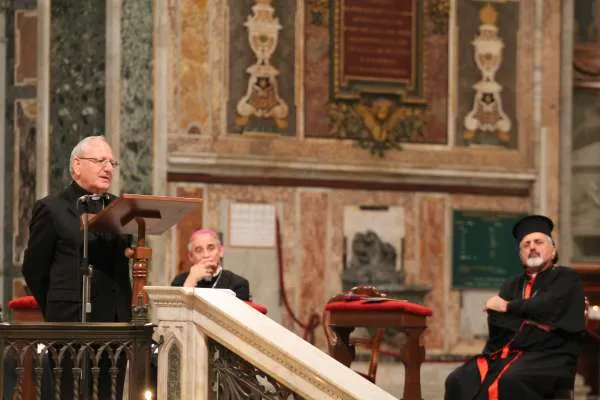 Il patriarca Sako di Babilonia dei Caldei durante una veglia in San Giovanni in Laterano lo scorso anno | Bohumil Petrik