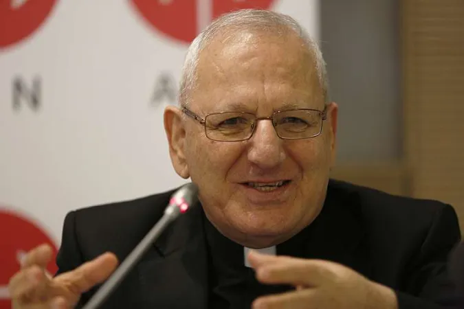 Il patriarca Sako durante un incontro del 2017 | Daniel Ibanez / ACI Group