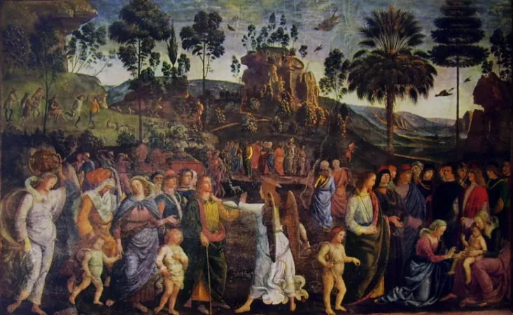 Perugino, Viaggio di Mosè in Egitto, Cappella Sistina |  | pd