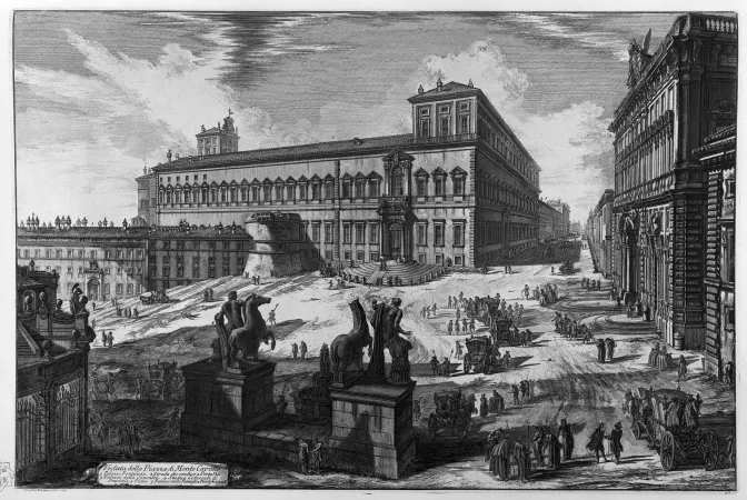 Il Palazzo del Quirinale come lo vedeva Piranesi |  | Wikipedia