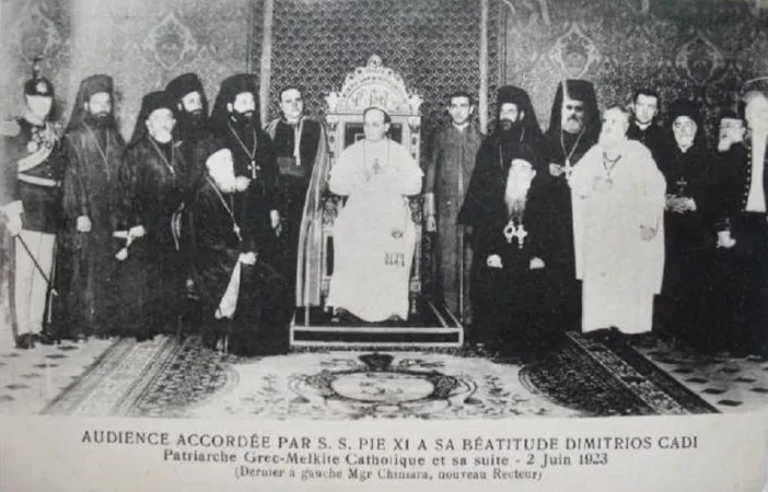 Papa Pio XI con una delegazione di Greco-Melkiti  |  | Wikicommons Pubblico Dominio