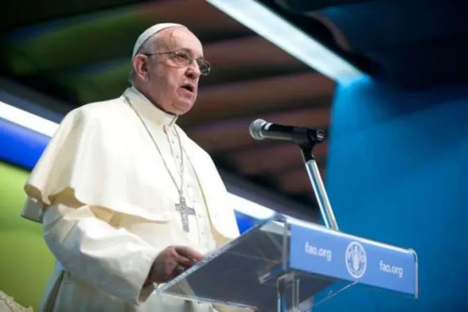 Papa Francesco durante il suo intervento alla FAO, 16 ottobre 2017
 | Giulio Napolitano / FAO - CNA