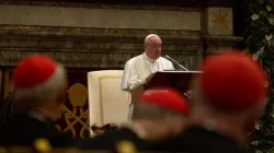 Papa Francesco durante il discorso di Natale alla Curia, 21 dicembre 2019 / Daniel Ibanez / ACI Group