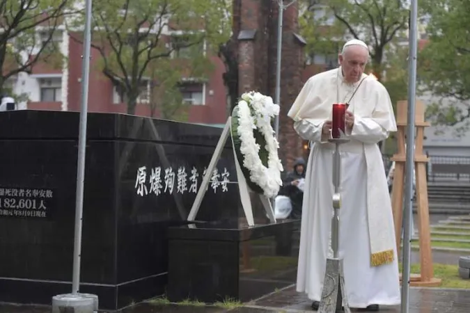 Papa Francesco a Nagasaki | Papa Francesco al ground zero di Nagasaki | Vatican Media / ACI Group