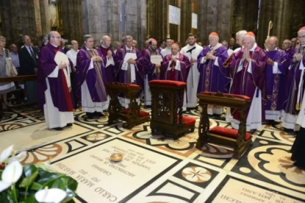La preghiera in Duomo a MIlano nel terzo anniversario dalla scomparsa del cardinale Carlo Maria Martini / chiesadimilano.it