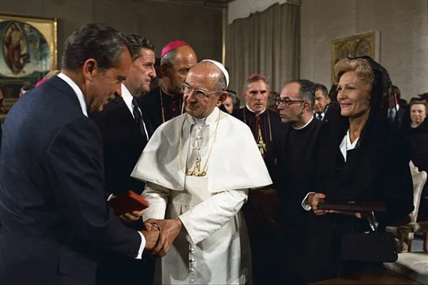Paolo VI e il Presidente USA Nixon - Wikicommons pd