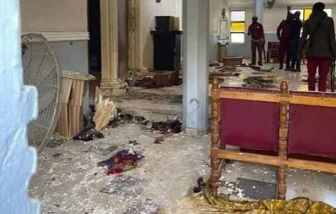 La chiesa di san Mosè dopo l'attacco del 19 giugno | Fides