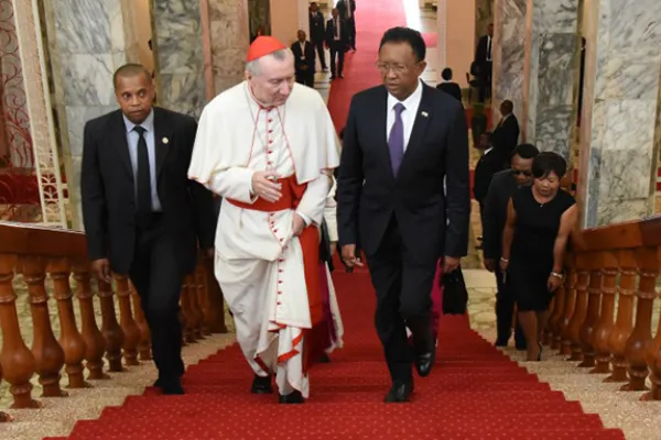 Il Cardinale Parolin ricevuto da Hery Rajaonarimampianina, il presidente del Madagascar / presidence.gov.mc