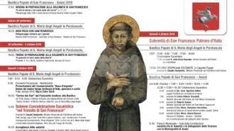 Assisi: ecco il programma della festa di San Francesco Patrono d'Italia