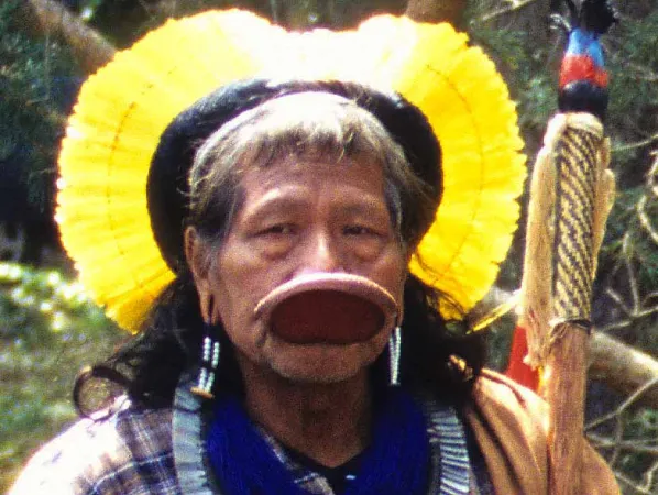 Raoni Metukire, capo indigeno dell'Amazzonia | Wikimedia Commons 