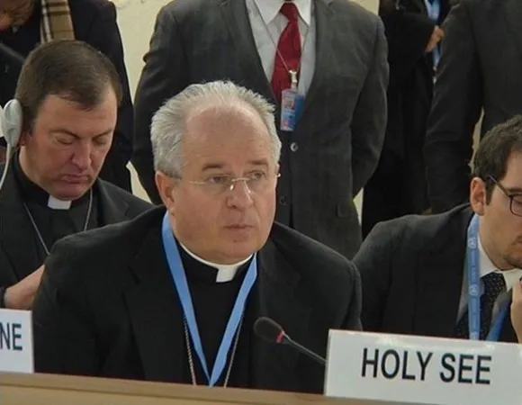 L'arcivescovo Ivan Jurkovic durante una sessione delle Nazioni Unite a Ginevra | Radio Vaticana