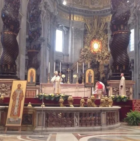 Un momento della Divina Liturgia per San Giosafat, Basilica di San Pietro, 25 giugno 2017 | Radio Vaticana 