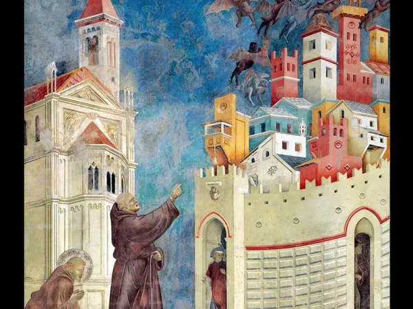 La Cacciata dei diavoli da Arezzo è la decima delle ventotto scene del ciclo di affreschi delle Storie di san Francesco della basilica superiore di As |  | sanfrancesco.org