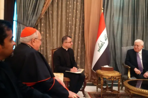 Il Cardinale Sandri a colloquio con il presidente Iraqeno Masum - Baghdad, 3 maggio 2015 / Congregazione delle Chiese Orientali