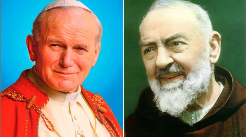 San Giovanni Paolo II e San Padre Pio | San Giovanni Paolo II e San Padre Pio | ACI Prensa