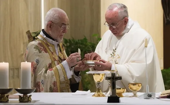 Il Papa e il Patriarca a Santa Marta |  | Osservatore Romano 