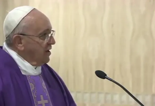Papa Francesco a Santa Marta | Papa Francesco durante una delle messe a Santa Marta  | CTV