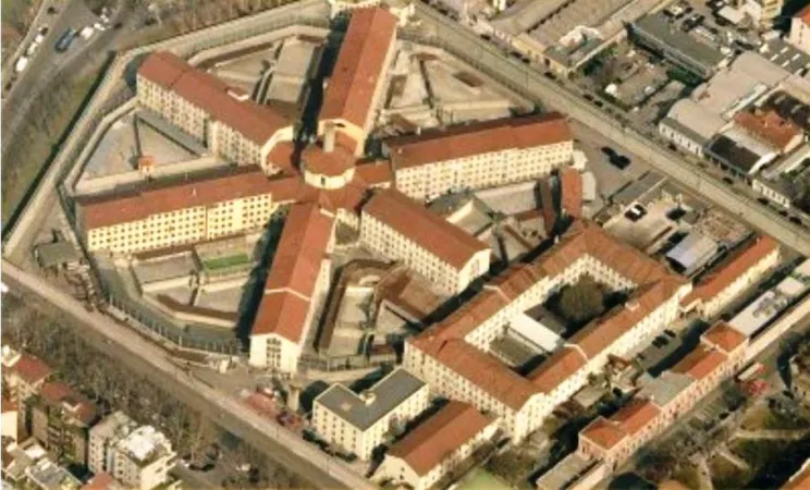 San Vittore | Una immagine dall'alto del carcere di San Vittore a Milano | Pinterest
